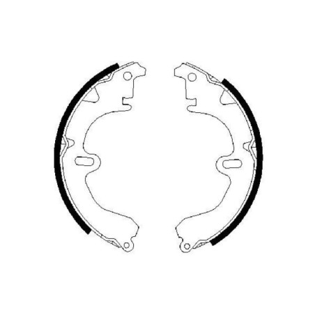 BOSCH 0 986 487 203 Brake Shoe Set for
