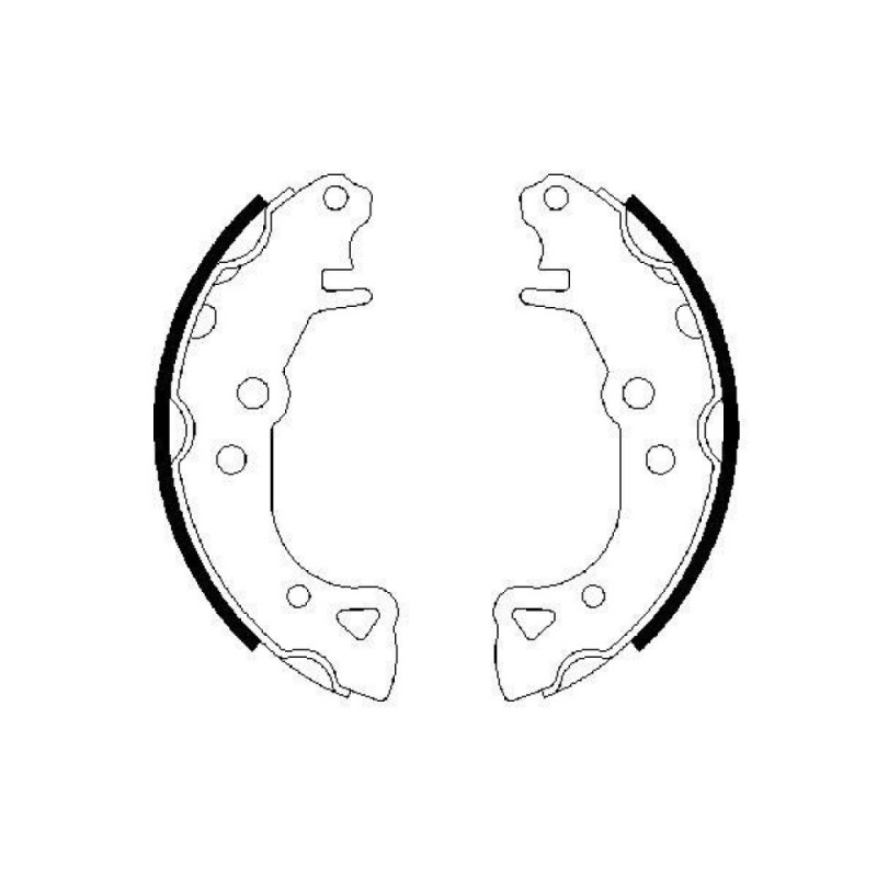 BOSCH 0 986 487 252 Brake Shoe Set Rear for