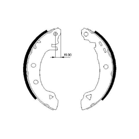 BOSCH 0 986 487 295 Bremsbackensatz für