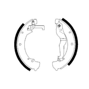 BOSCH 0 986 487 312 Brake Shoe Set for