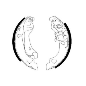 BOSCH 0 986 487 317 Brake Shoe Set for