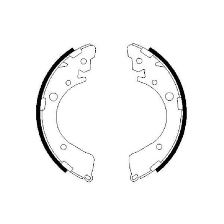 BOSCH 0 986 487 323 Jeu de mâchoires de frein pour