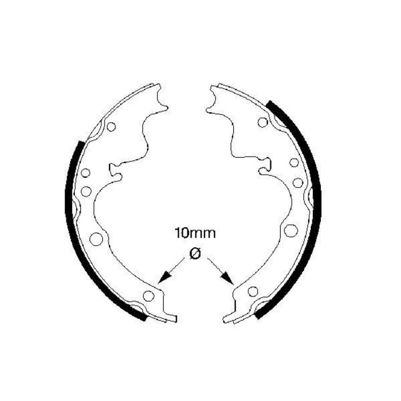 BOSCH 0 986 487 347 Brake Shoe Set for