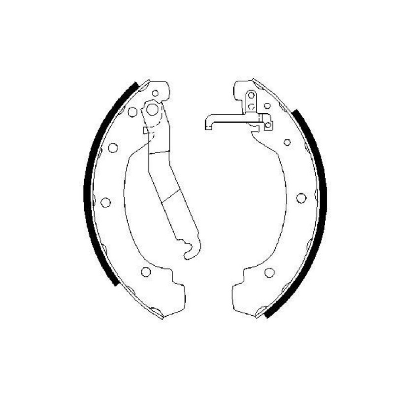 BOSCH 0 986 487 389 Jeu de mâchoires de frein pour