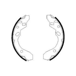 BOSCH 0 986 487 417 Brake Shoe Set for