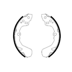 BOSCH 0 986 487 436 Brake Shoe Set for