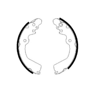 BOSCH 0 986 487 451 Brake Shoe Set for