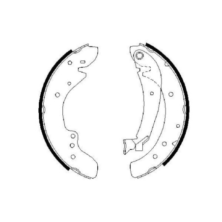 BOSCH 0 986 487 521 Jeu de mâchoires de frein pour