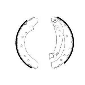 BOSCH 0 986 487 522 Brake Shoe Set for