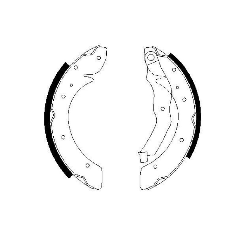 BOSCH 0 986 487 528 Brake Shoe Set for
