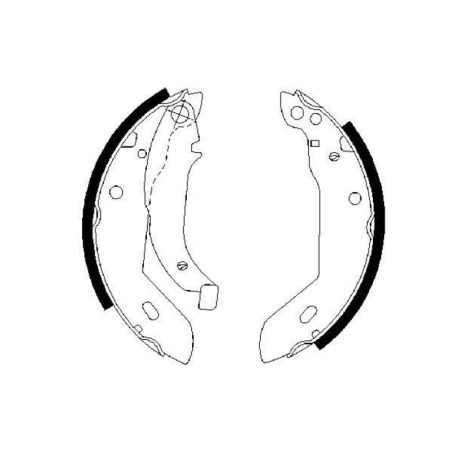 BOSCH 0 986 487 533 Brake Shoe Set for