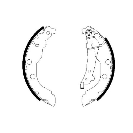 BOSCH 0 986 487 549 Bremsbackensatz für