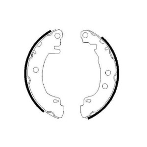 BOSCH 0 986 487 550 Brake Shoe Set for