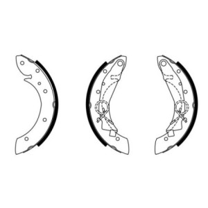 BOSCH 0 986 487 552 Brake Shoe Set for
