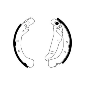 BOSCH 0 986 487 554 Brake Shoe Set for