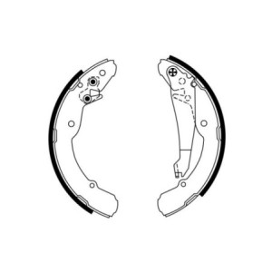 BOSCH 0 986 487 555 Jeu de mâchoires de frein pour