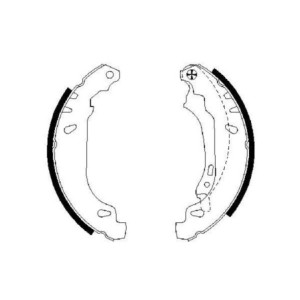 BOSCH 0 986 487 556 Jeu de mâchoires de frein pour