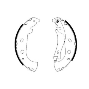 BOSCH 0 986 487 559 Kit ganasce freno per