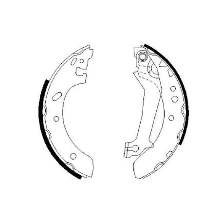 BOSCH 0 986 487 561 Brake Shoe Set for