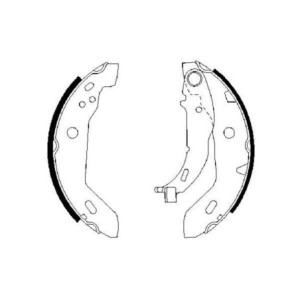 BOSCH 0 986 487 565 Kit ganasce freno per