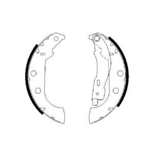 BOSCH 0 986 487 567 Sada brzdových čeľustí pre