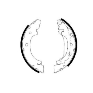 BOSCH 0 986 487 570 Brake Shoe Set for