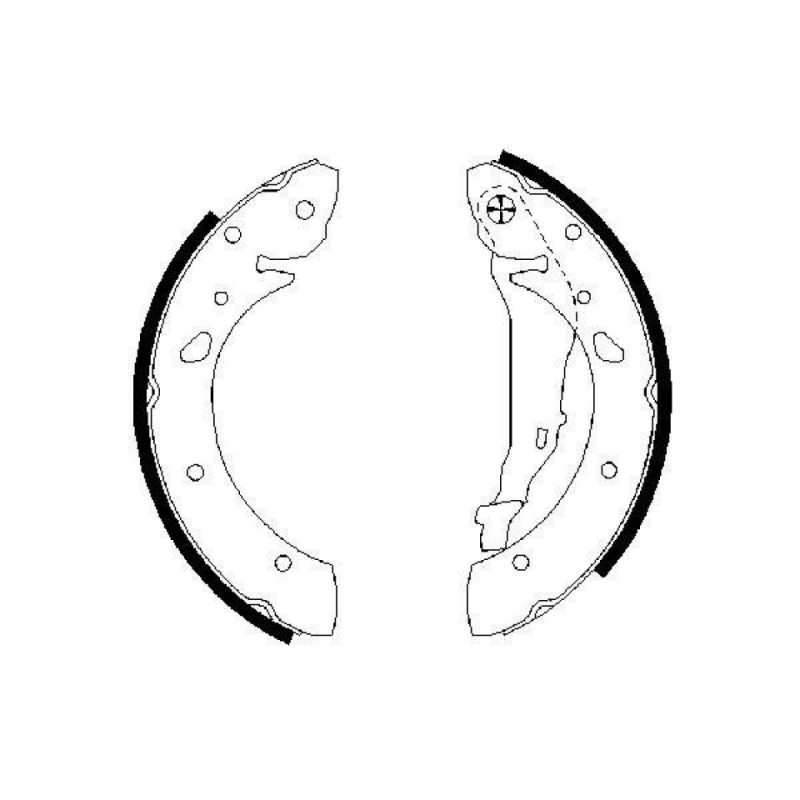 BOSCH 0 986 487 572 Brake Shoe Set for