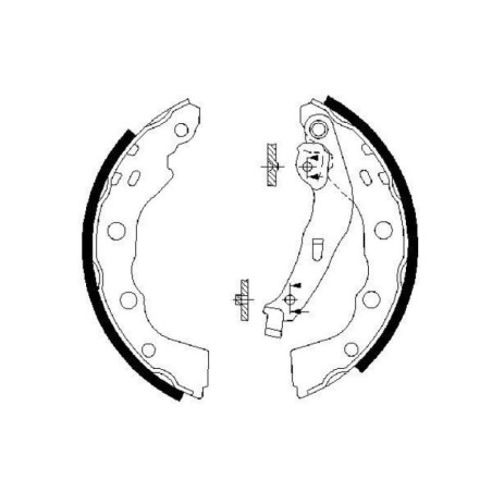 BOSCH 0 986 487 577 Jeu de mâchoires de frein pour
