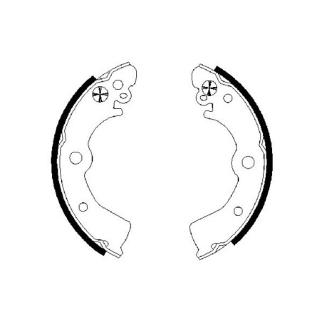 BOSCH 0 986 487 578 Sada brzdových čeľustí pre