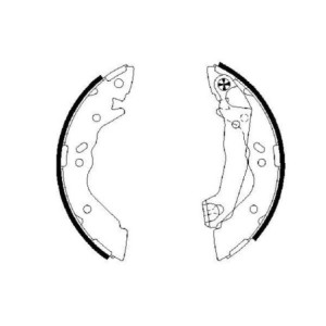 BOSCH 0 986 487 581 Sada brzdových čeľustí pre