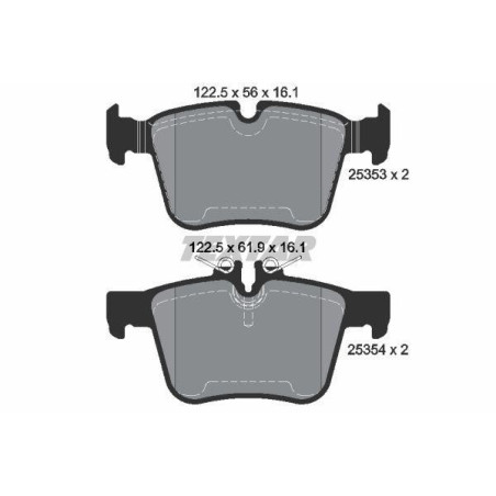 TEXTAR 2535301 Bremsbeläge Hinten für Mercedes C GLC