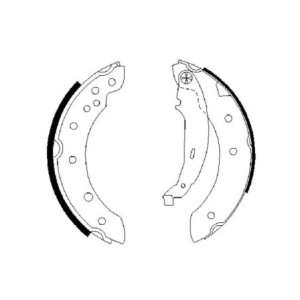 BOSCH 0 986 487 585 Brake Shoe Set for