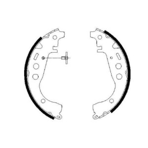 BOSCH 0 986 487 589 Bremsbackensatz für
