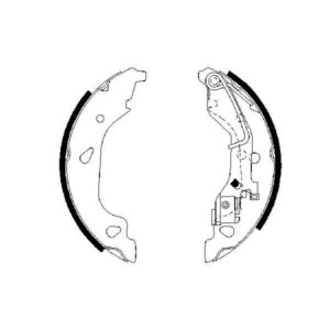 BOSCH 0 986 487 596 Sada brzdových čeľustí pre