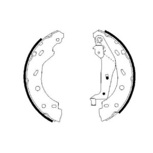 BOSCH 0 986 487 600 Brake Shoe Set for