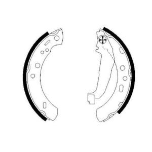 BOSCH 0 986 487 604 Brake Shoe Set for