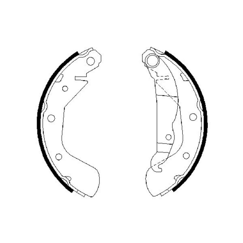 BOSCH 0 986 487 613 Brake Shoe Set for