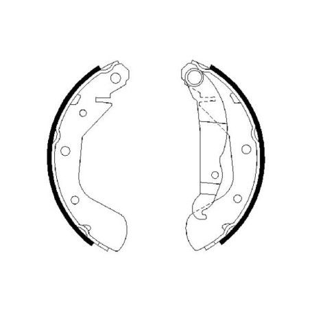BOSCH 0 986 487 613 Kit ganasce freno per