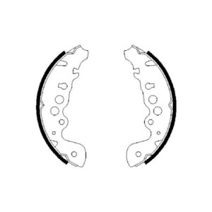 BOSCH 0 986 487 616 Brake Shoe Set for