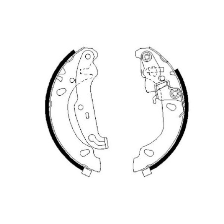 BOSCH 0 986 487 624 Brake Shoe Set for