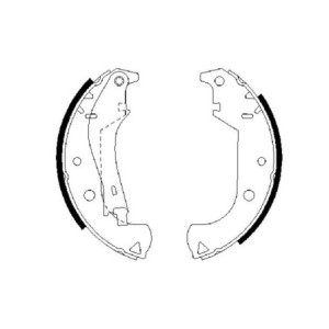 BOSCH 0 986 487 626 Juego de zapatas de frenos para
