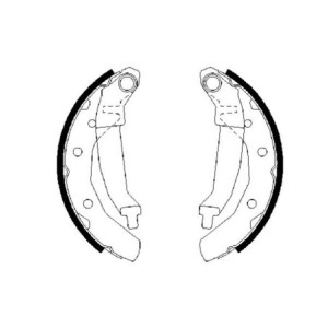 BOSCH 0 986 487 628 Kit ganasce freno per