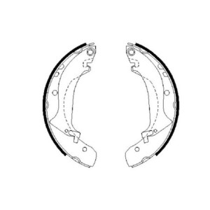 BOSCH 0 986 487 642 Brake Shoe Set Rear for