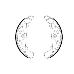 BOSCH 0 986 487 643 Sada brzdových čeľustí pre