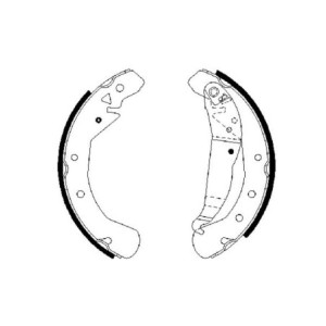 BOSCH 0 986 487 658 Brake Shoe Set for