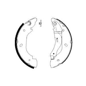 BOSCH 0 986 487 660 Brake Shoe Set Rear for