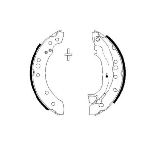 BOSCH 0 986 487 664 Brake Shoe Set for