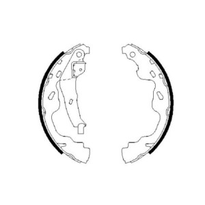 BOSCH 0 986 487 665 Brake Shoe Set for