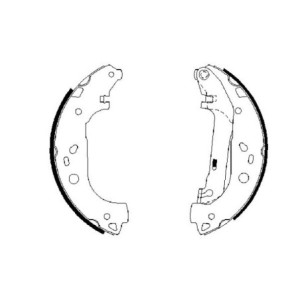 BOSCH 0 986 487 667 Brake Shoe Set for