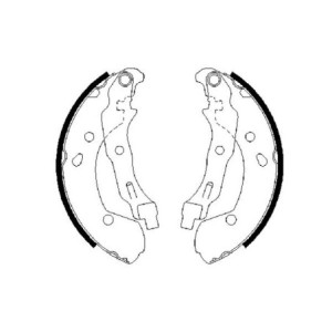 BOSCH 0 986 487 668 Brake Shoe Set for